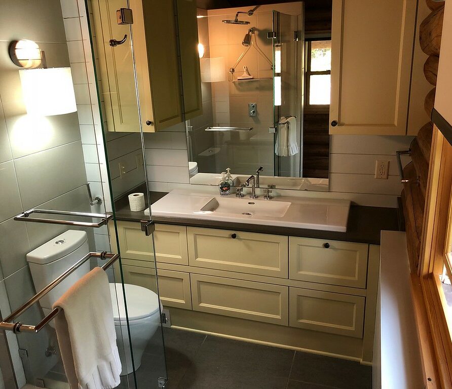 first floor bathroom with glass shower